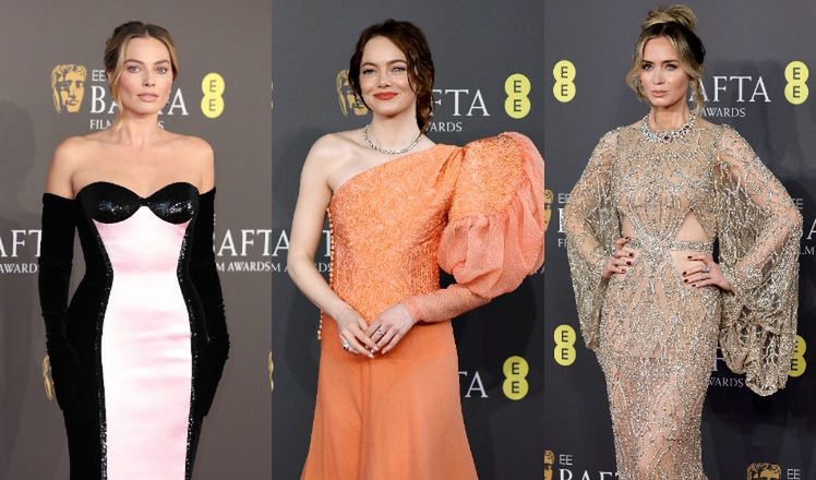 BAFTA 2024: Gwiazdy błyszczą na czerwonym dywanie: Margot Robbie, Emma Stone, Emily Blunt (ZDJĘCIA)