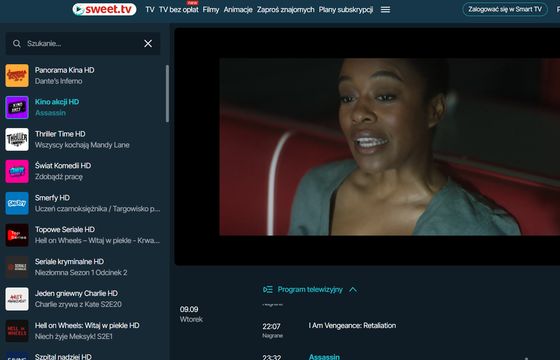 Kanały Kino akcji HD i Filmy grozy HD dostępne za darmo