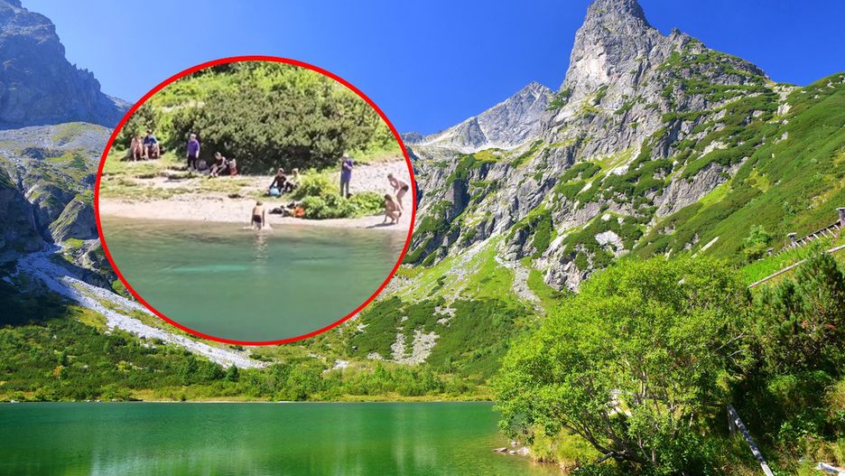 Zielony Staw Kieżmarski kusi do kąpieli, ale jest to zabronione