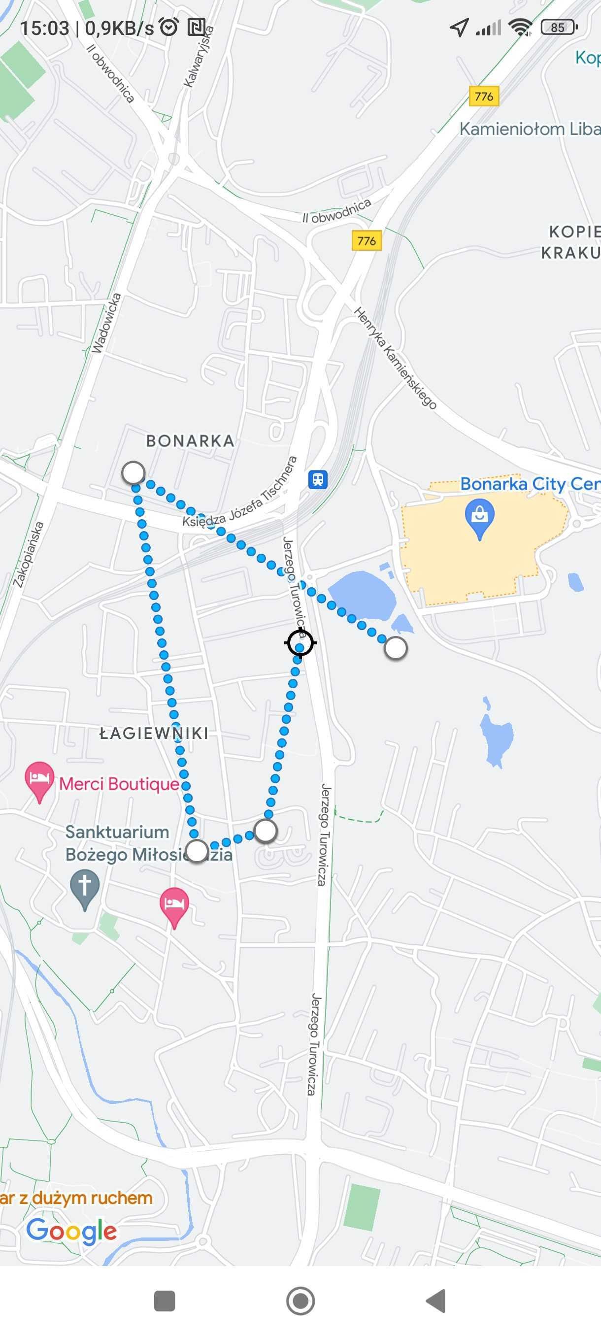Pomiar odległości pomiędzy punktami w Androidzie