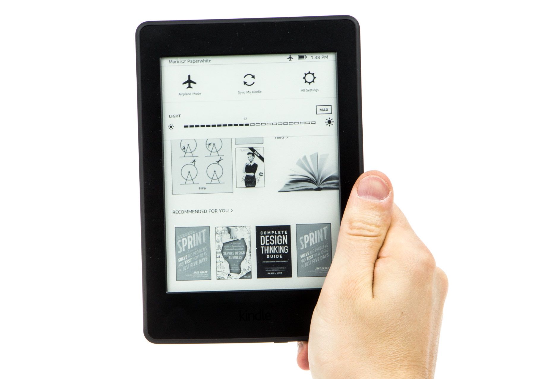 Kindle Paperwhite 3 regulacja doświetlenia