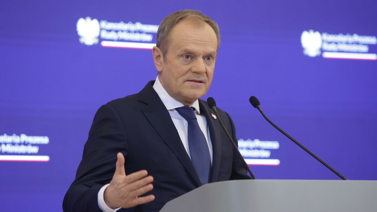 Konferencja prasowa premiera Donalda Tuska
15.01.2024 Warszawa KPRM Konferencja prasowa premiera Donalda Tuska po spotkaniu z prezydentem Andrzejem Duda
fot. Tomasz Jastrzebowski/REPORTER
n/z: Donald Tusk
Tomasz Jastrzebowski/REPORTER