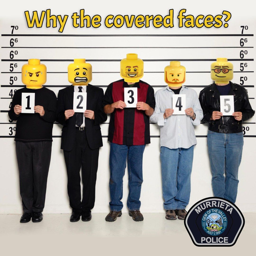 California law enforcement uses Lego heads in photos of suspects