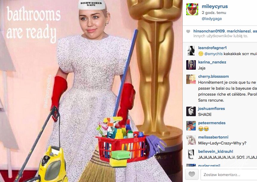 Miley Cyrus parodiuje Lady Gagę