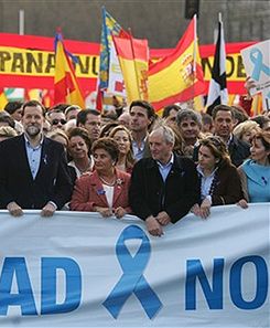 Hiszpańskie protesty przeciwko wojnie w Iraku