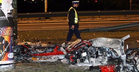 Za kierownicą ferrari siedział Maciej Zientarski