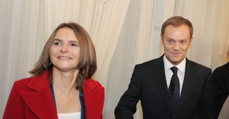 Entree państwa Tusków do rządowej willi