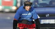 Niepełnosprawny sportowiec przejechał na wózku 130 km