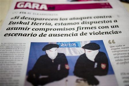 ETA chce pokoju, jeśli rząd zaprzestanie "ataków"