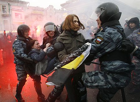 Kilkanaście zatrzymań przed manifestacją w Moskwie