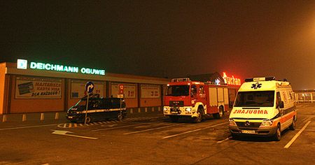 Ewakuacja centrum handlowego w Białymstoku