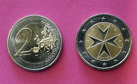 Dwa euro - najczęściej podrabiana moneta