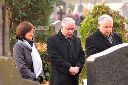 Prezydent Kaczyński na Powązkach