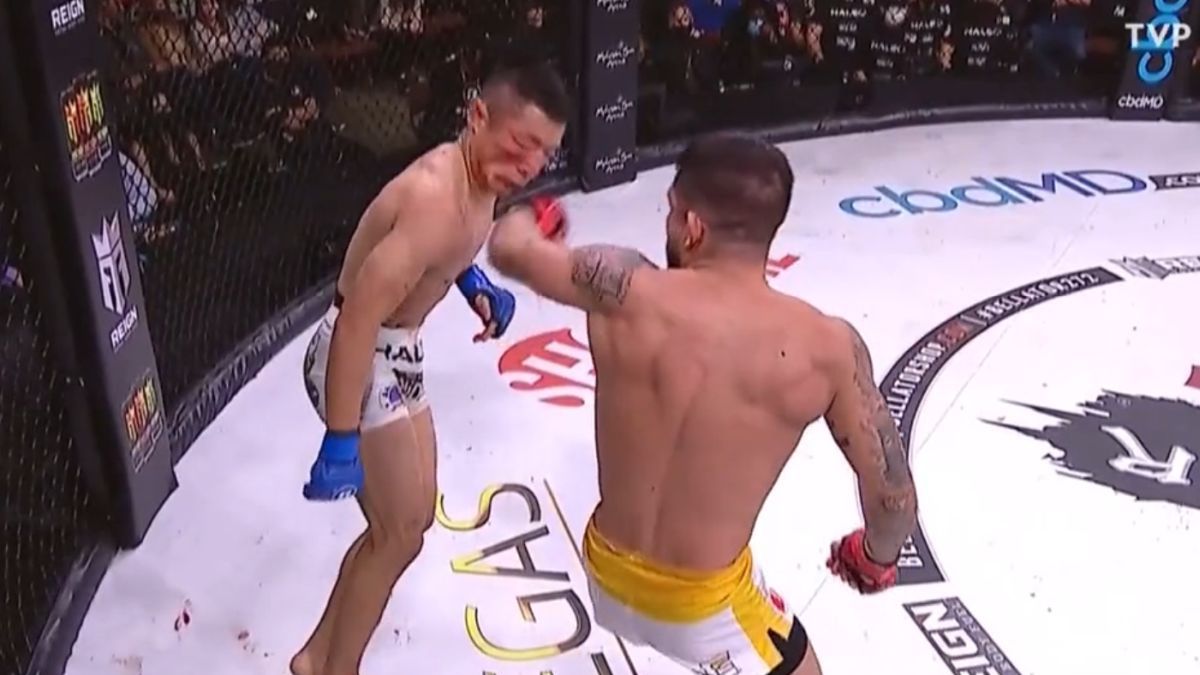 Twitter / TVP Sport / Na zdjęciu: Sergio Pettis nokautuje Kyojiego Horiguchiego