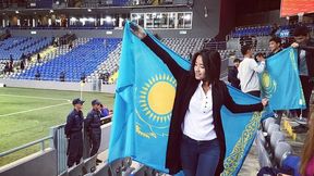 To one promowały się na meczu Polaków. Zobacz egzotyczne fanki z Kazachstanu