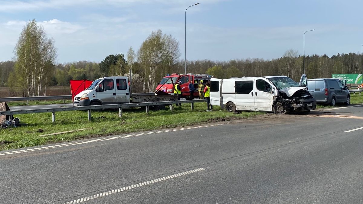 Wypadek na autostradzie A2