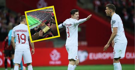 Nuda na meczu Polska - Albania? Zobacz, co wymyślił kibic na stadionie