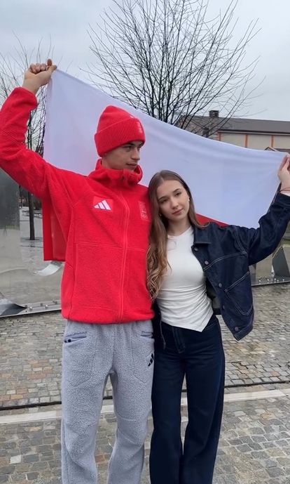 Władimir Semirunnij z dziewczyną