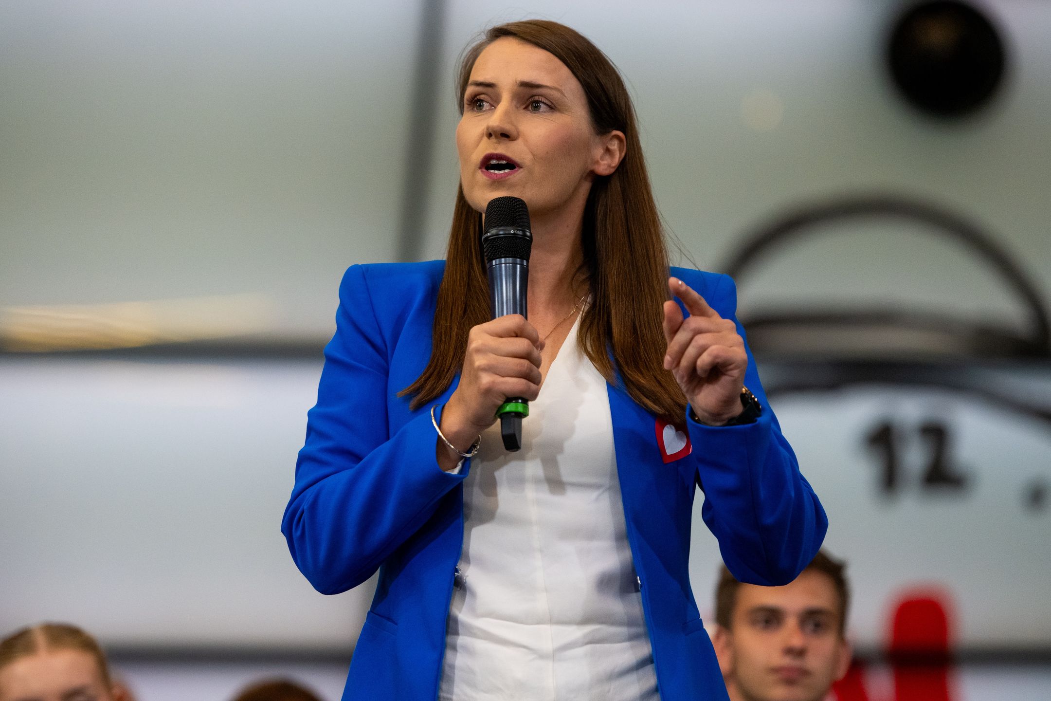 GDANSK, POLAND - 2023/08/31: Agnieszka Pomaska seen during political rally of Donald Tusk at the European Solidarity Center. The political rally was one of many campaign events held in the run up to the country's general election. Poland will hold parliamentary elections on October 15th. (Photo by Mateusz Slodkowski/SOPA Images/LightRocket via Getty Images)
