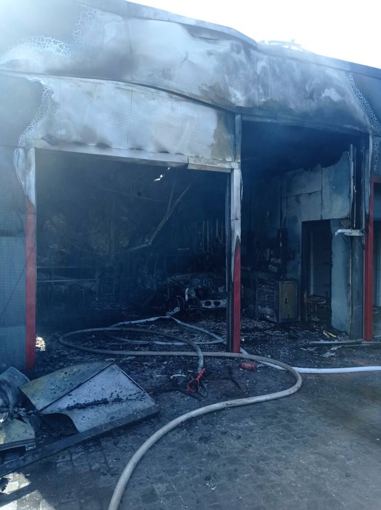 Pożar warsztatu 