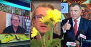 Jarosław Jakimowicz celebruje narodziny córki Jacka Kurskiego, wymachując na wizji doniczką z kwiatami