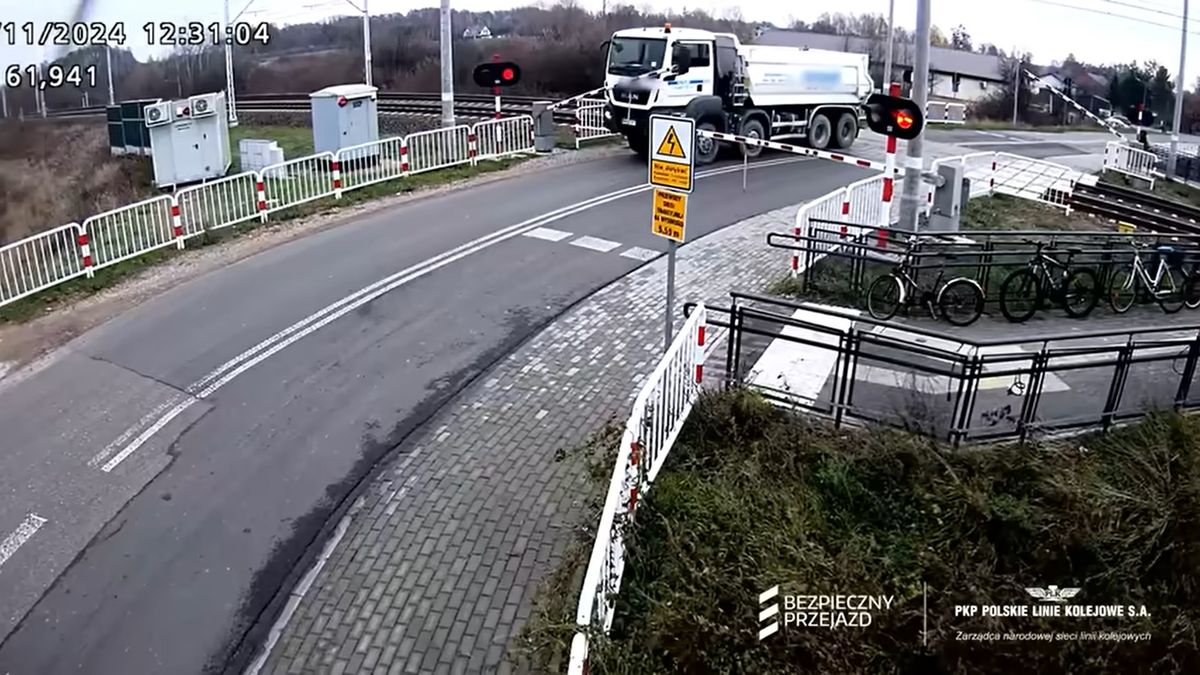 Zrzut ekranu z filmu przedstawiającego wypadek