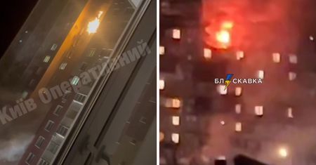 Kolejny zmasowany atak na Ukrainę. Płoną budynki mieszkalne