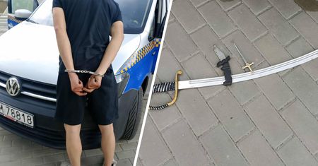 Wymachiwał szablą w centrum Mysłowic. Został zatrzymany