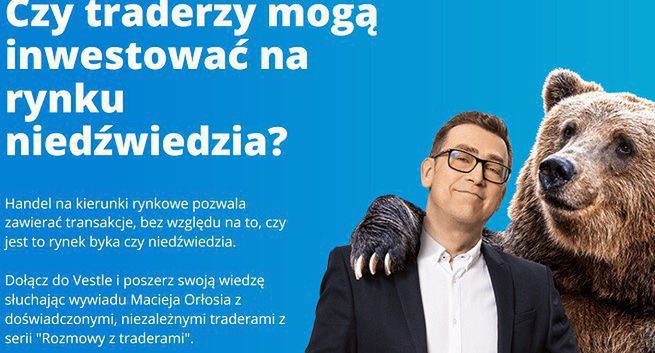 Maciej Orłoś promuje platformę handlową Vestle