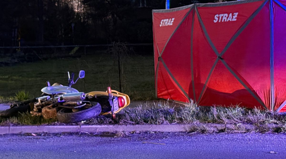 Poważny wypadek motocyklisty na Białołęce.