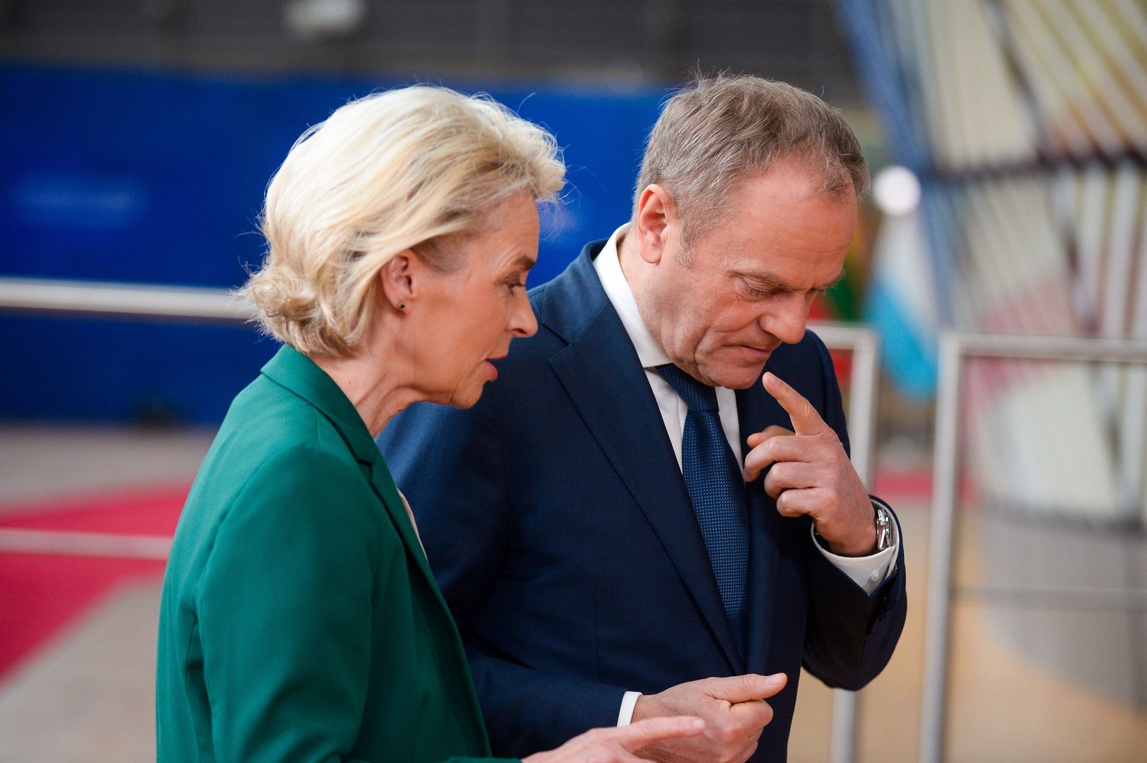 Ursula von der Leyen, Donald Tusk w 
Brukseli