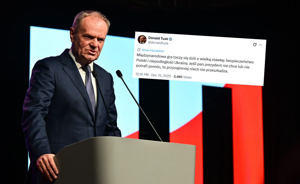 "Gra o wielką stawkę". Tusk oskarża Nawrockiego