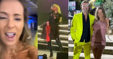 Wystrojeni Małgorzata Rozenek i Radosław Majdan bawią się na koncercie Christiny Aguilery w Hiszpanii (FOTO)