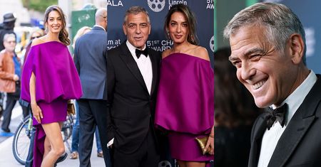 Zakochani do szaleństwa George i Amal Clooneyowie wdzięczą się na ściance. Prawniczka wyeksponowała zgrabne nogi (ZDJĘCIA)