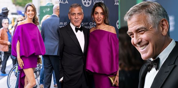 Zakochani do szaleństwa George i Amal Clooneyowie wdzięczą się na ściance. Prawniczka wyeksponowała zgrabne nogi (ZDJĘCIA)