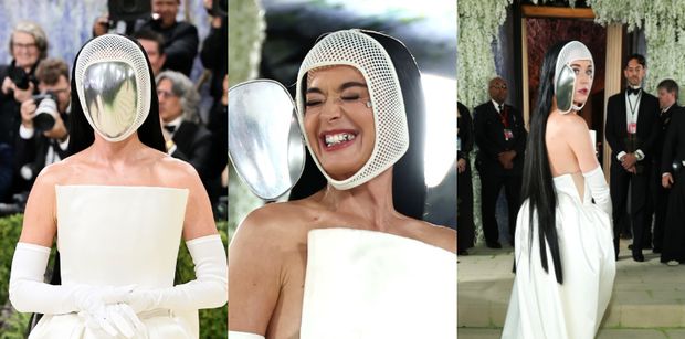 Katy Perry w futurystycznej masce i ze SREBRNYM ZĘBEM brylowała na MET Gali 2026 (ZDJĘCIA)