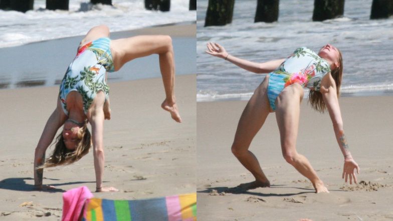 Lara Gessler i Piotr Szeląg z córką Neną