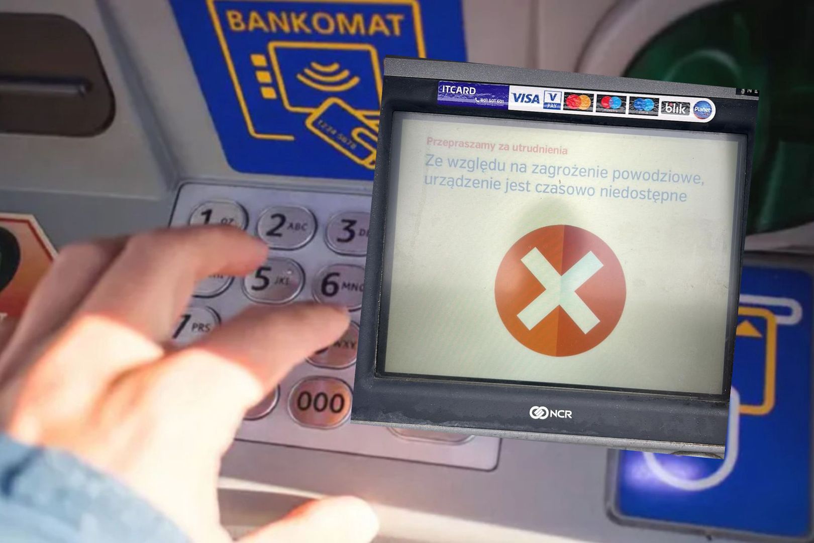 Chciała wypłacić gotówkę. Taki komunikat pokazał jej bankomat
