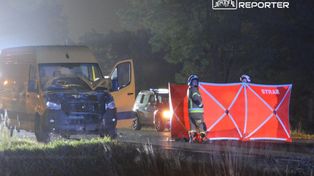 Chrzczany: Śmiertelne potrącenie pieszego przez busa na DK92