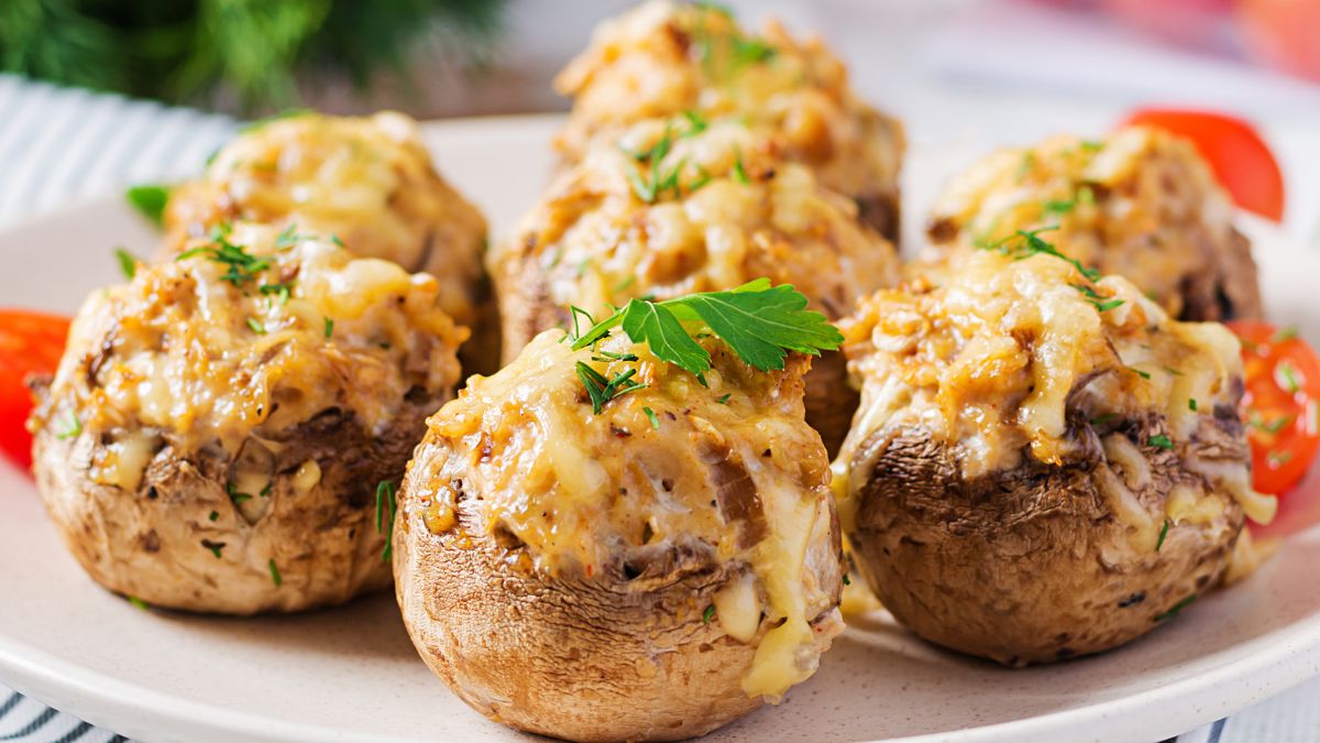 Pieczarki faszerowane