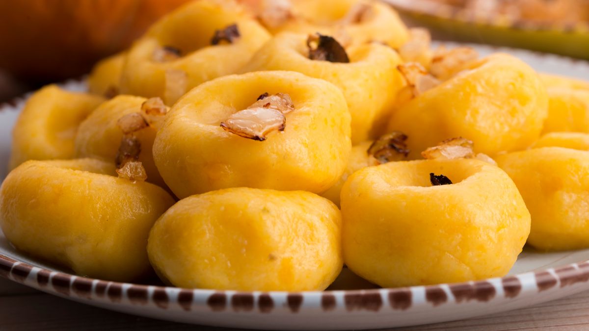 Kluski śląskie z dynią