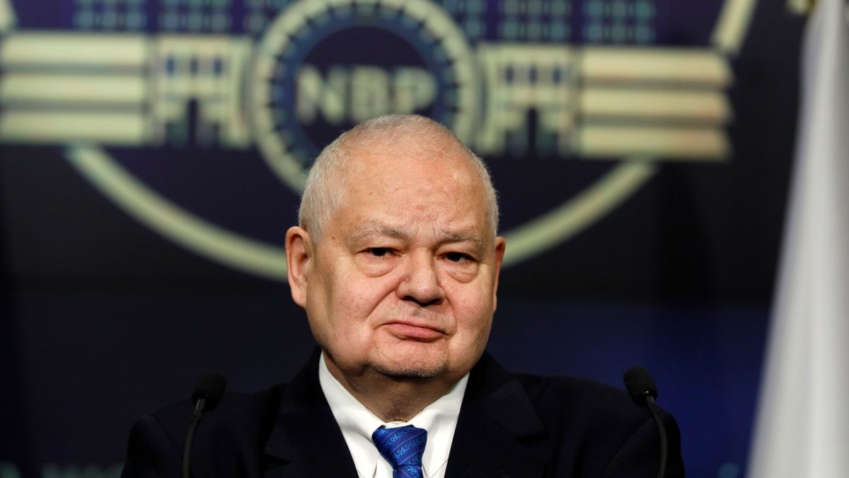 Adam Glapinski, governor of Poland's central bank, also known as Narodowy Bank Polski (NBP), during a news conference in Warsaw, Poland, on Wednesday, Feb. 9, 2022. Poland increased borrowing costs for a fifth consecutive month to an almost nine-year high as pressure grows on the central bank to tame record inflation in eastern Europe's largest economy. Photographer: Piotr Malecki/Bloomberg via Getty Images