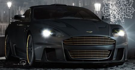 Mroczny arystokrata - pozłacany Aston Martin DBS
