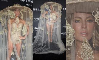 50-letnia Kate Beckinsale w stroju meduzy zakrywa POZBAWIONĄ BOTOKSU (?) twarz na gali w Los Angeles (ZDJĘCIA)