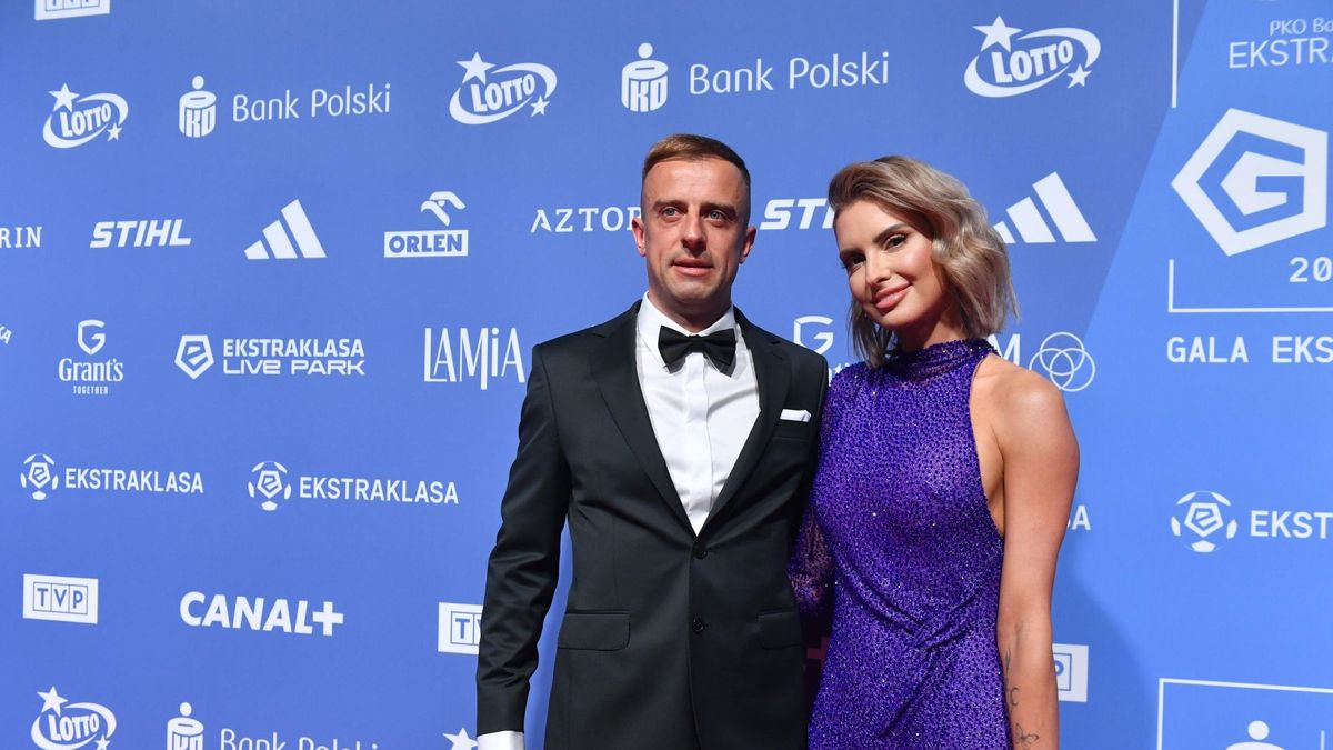 Na zdjęciu: Kamil Grosicki wraz z żoną Dominiką