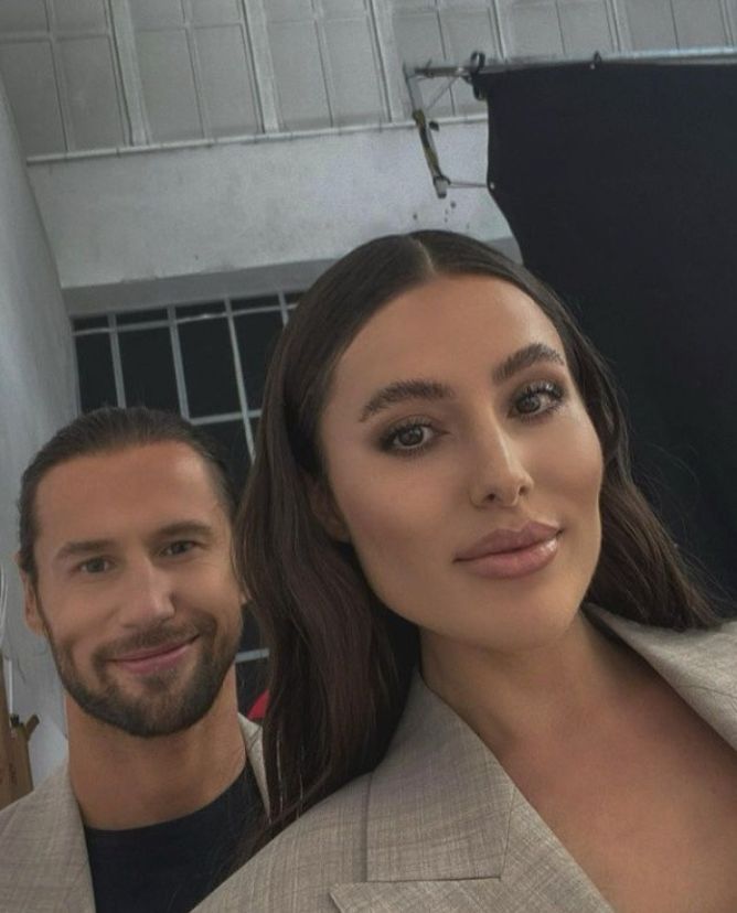 Grzegorz Krychowiak i Celia Jaunat