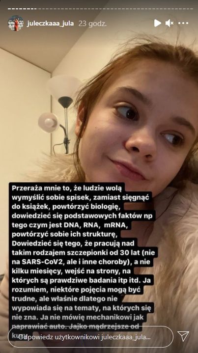 Screen z relacji Wóblewskiej