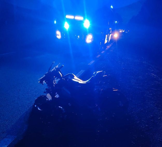 Motocyklistka zderzyła się z łosiem 