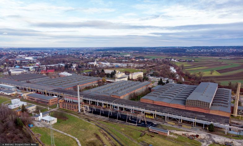 Infrastruktura zakładu Rafako w Raciborzu z lotu ptaka