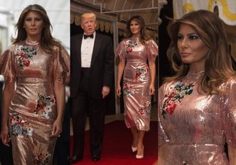 Błyszcząca Melania Trump towarzyszy mężowi na balu sylwestrowym (ZDJĘCIA)